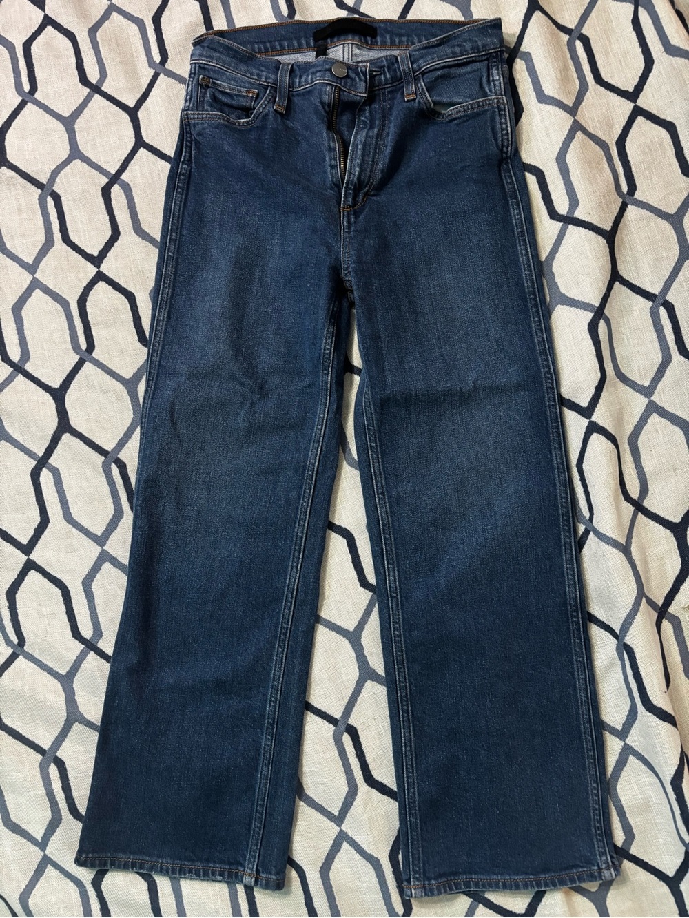 Joe's Jeans The Blake High Rise Wide Leg Crop Women's Sz 28 Medium Wash Denim